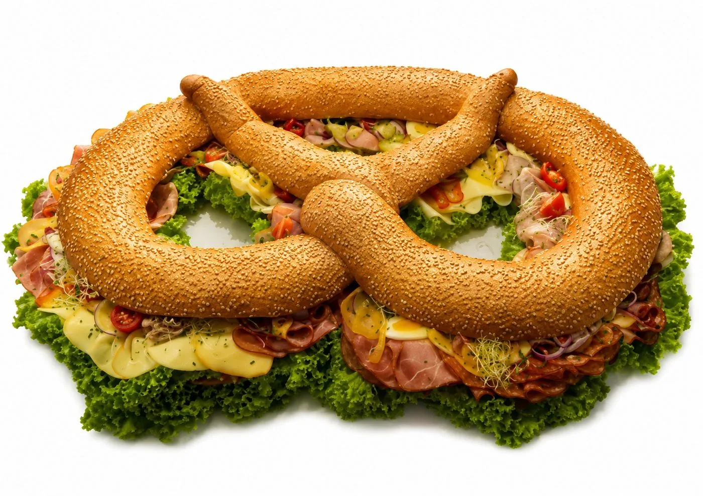 Gefüllte Partybrezen